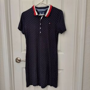 Tommy Hilfiger Blue with white dots T-shirt  Polo Dress M